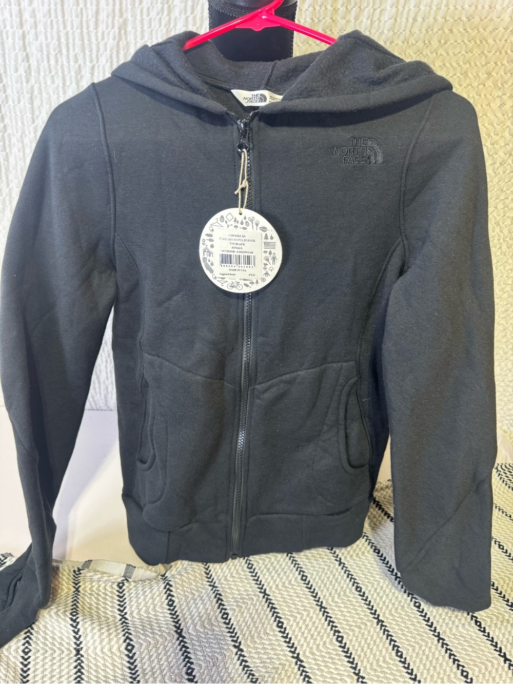 The North Face Kids Black Full-Zip Hooded Fleece